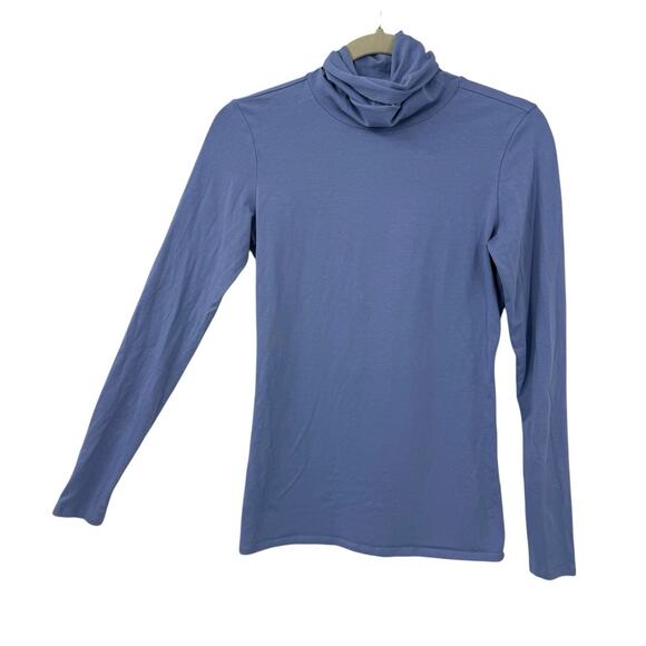 Peruvian Connection XS Extreme Turtleneck Long Sleeve Light Periwinkle Pullover - Picture 1 of 7